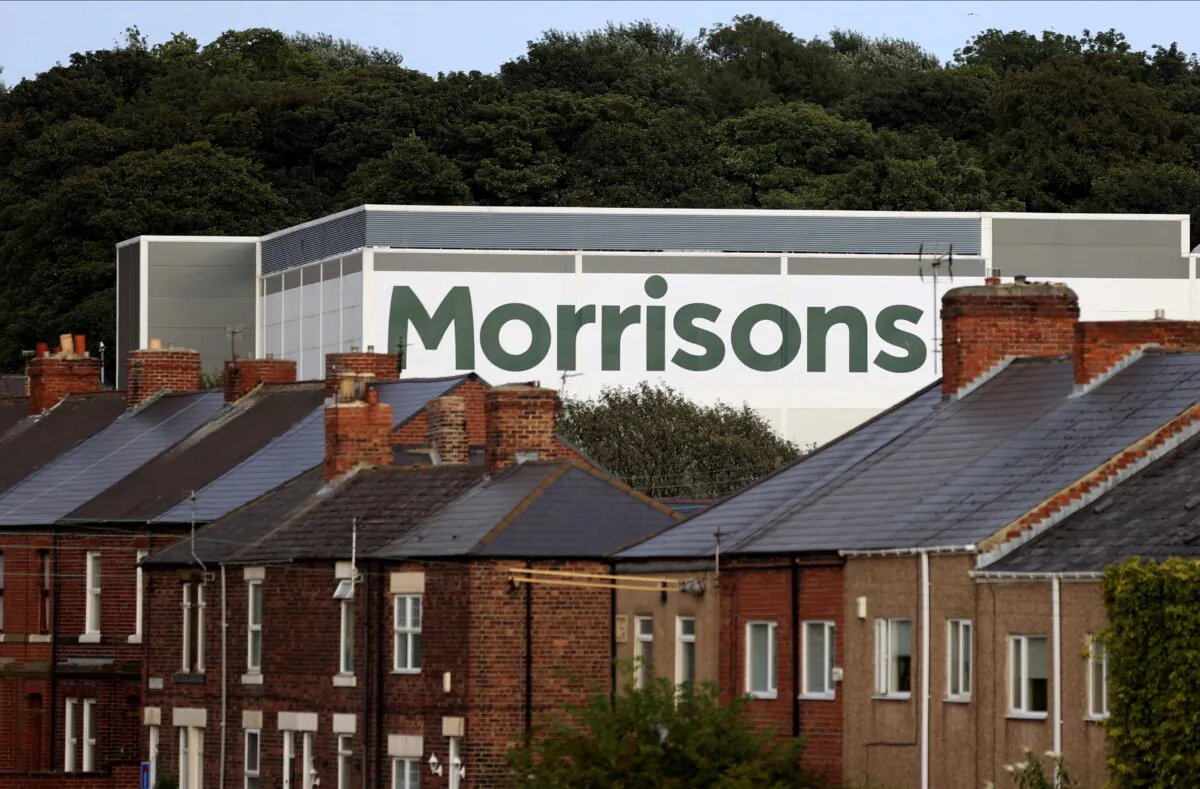 A view of a Morrisons supermarket in Birtley, Britain, on Aug. 16, 2021. (Lee Smith/Reuters)