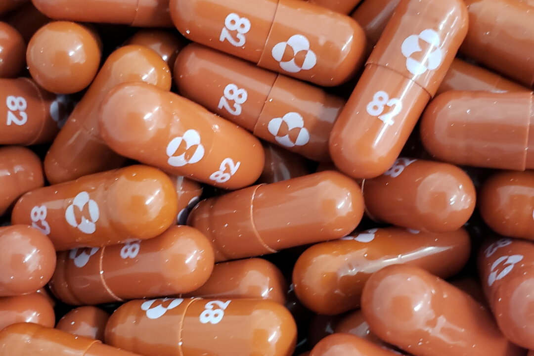 An experimental COVID-19 treatment pill called molnupiravir being developed by Merck and Ridgeback Biotherapeutics, in an undated photograph. (Merck/Reuters)