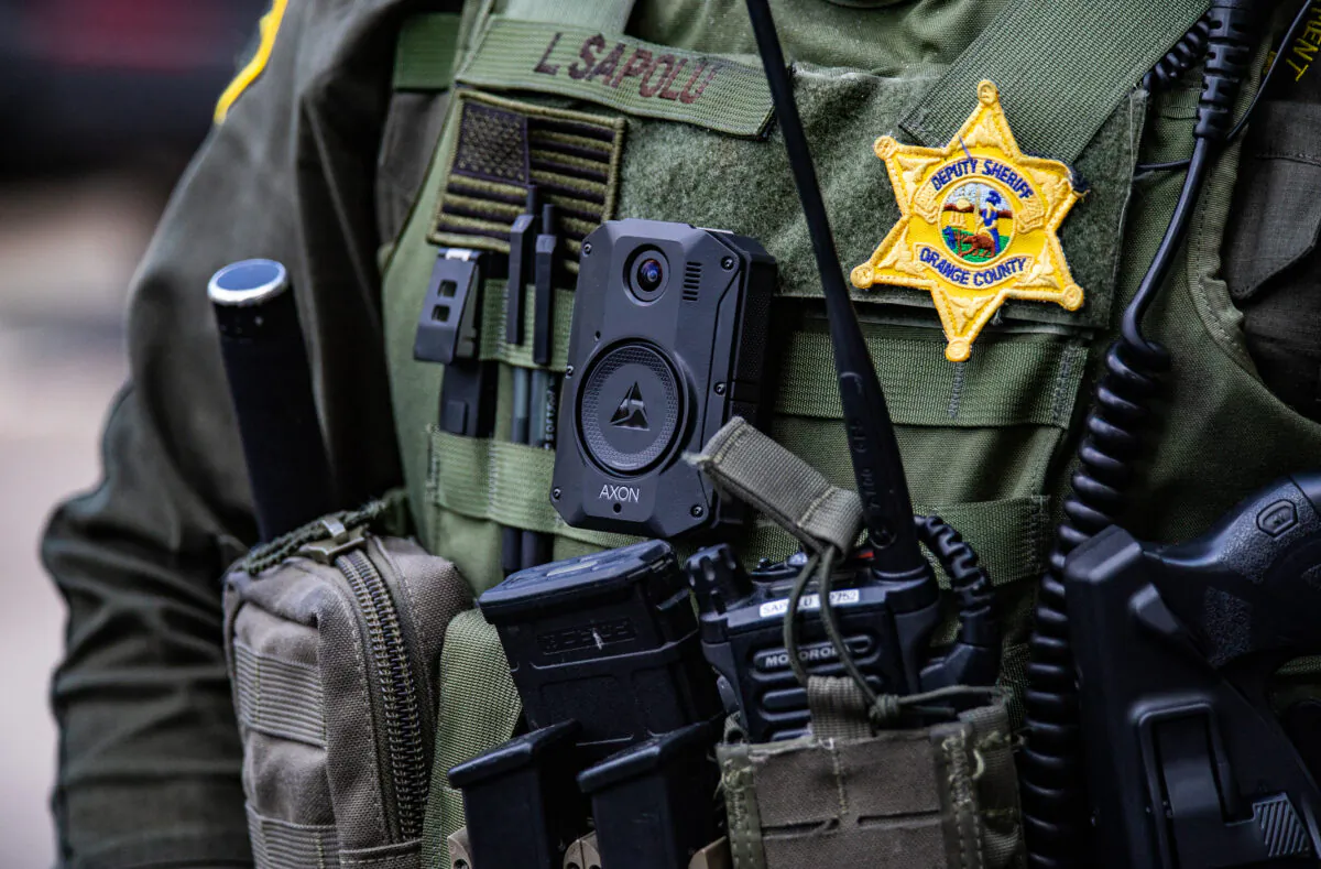 The Orange County Sheriff's Department in Yorba Linda begins the use of body cameras on Oct. 4, 2021. (John Fredricks/The Epoch Times)