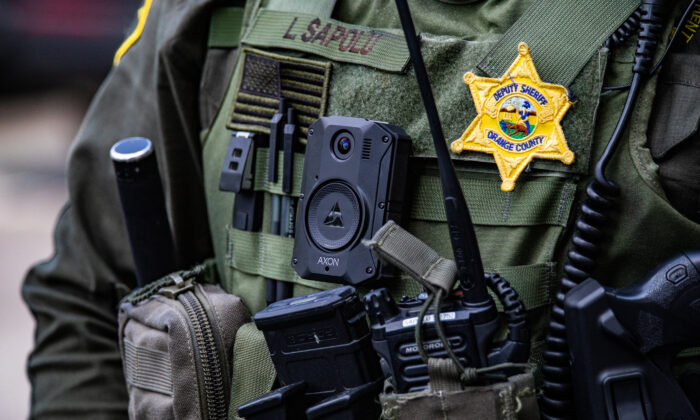 The Orange County Sheriff's Department in Yorba Linda begins the use of body cameras on Oct. 4, 2021. (John Fredricks/The Epoch Times)