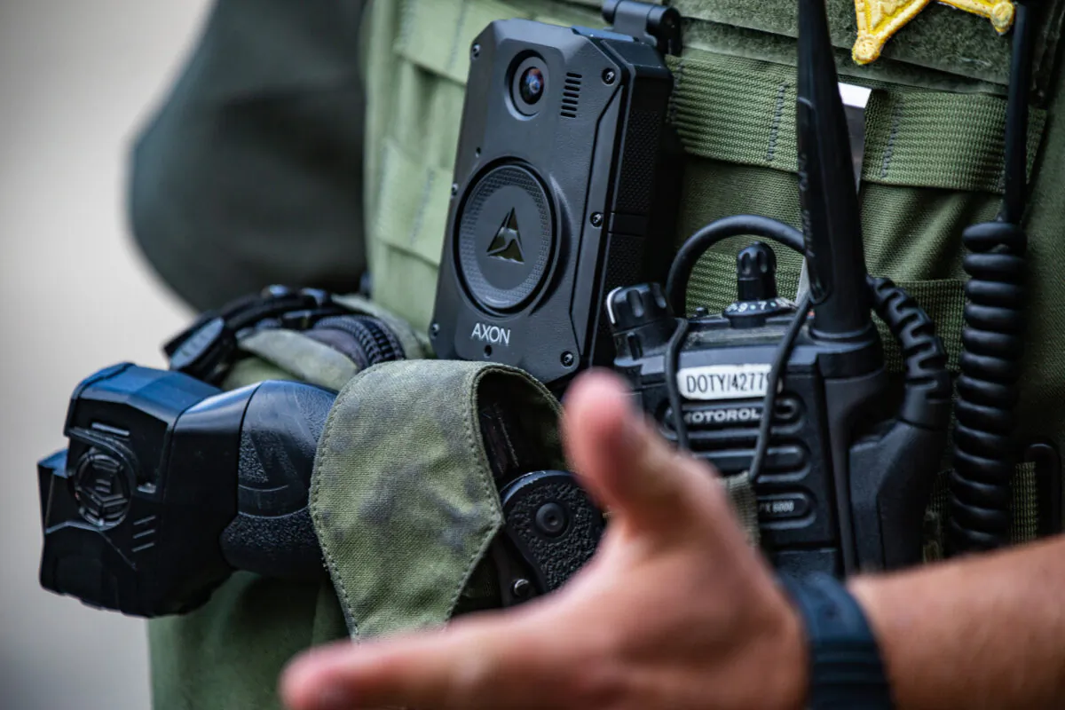 The Orange County Sheriff's Department, Yorba Linda, begin the use of body cameras on Oct. 4, 2021. (John Fredricks/The Epoch Times)