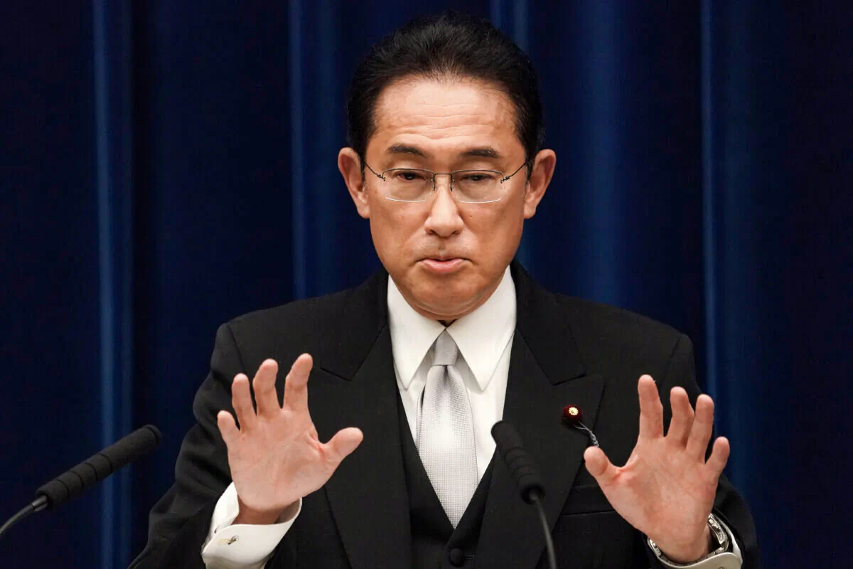 Fumio Kishida, Japan's prime minister, speaks during a news conference at the prime minister's official residence in Tokyo, Japan, on Oct. 04, 2021. (Toru Hanai/Pool/Getty Images)