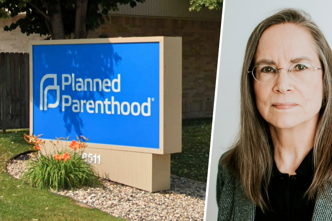 Left: Planned Parenthood in Sioux Falls, South Dakota. (Screenshot/Google Maps) Right: Photo taken on an unknown date of Dr. Patti Giebink. (Courtesy of Dr. Patti Giebink)
