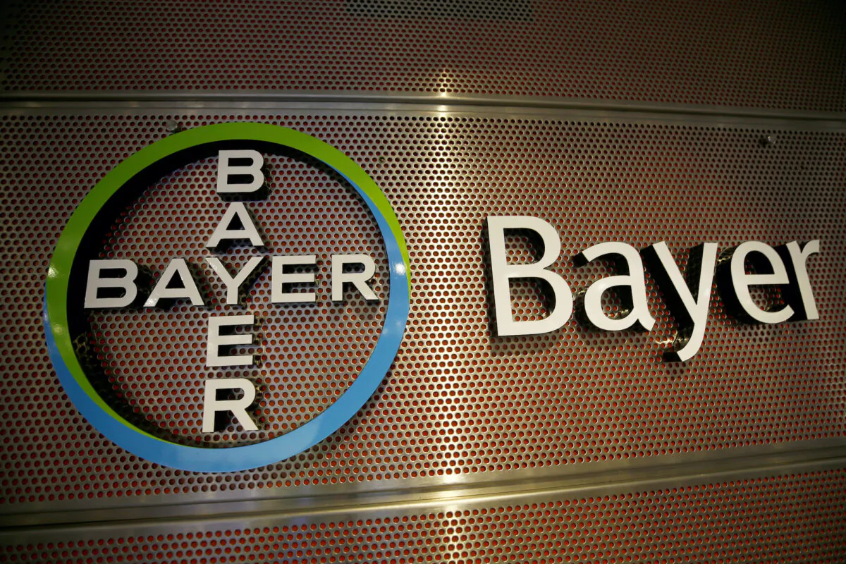 Logo of Bayer AG is pictured at the annual results news conference of the German drugmaker in Leverkusen, Germany on Feb. 27, 2019. (Wolfgang Rattay/Reuters)