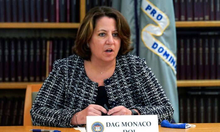 Deputy Attorney General Lisa Monaco speaks in New York in a file photograph. (Richard Drew/Pool via Reuters)