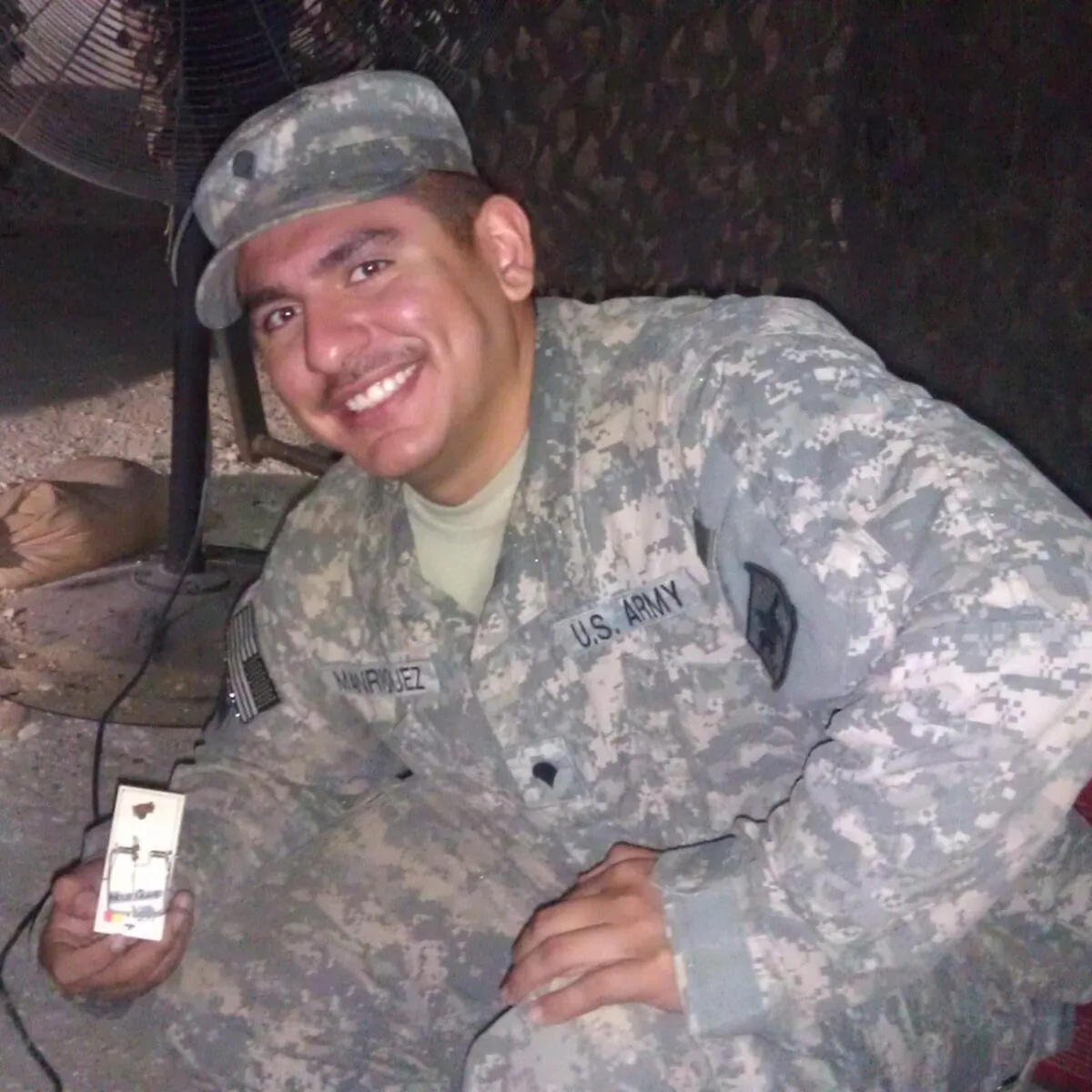 Jose Manriquez in uniform while serving in the U.S. Army National Guard. (Family photo)