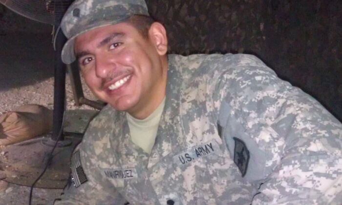 Jose Manriquez in uniform while serving in the U.S. Army National Guard. (Family photo)