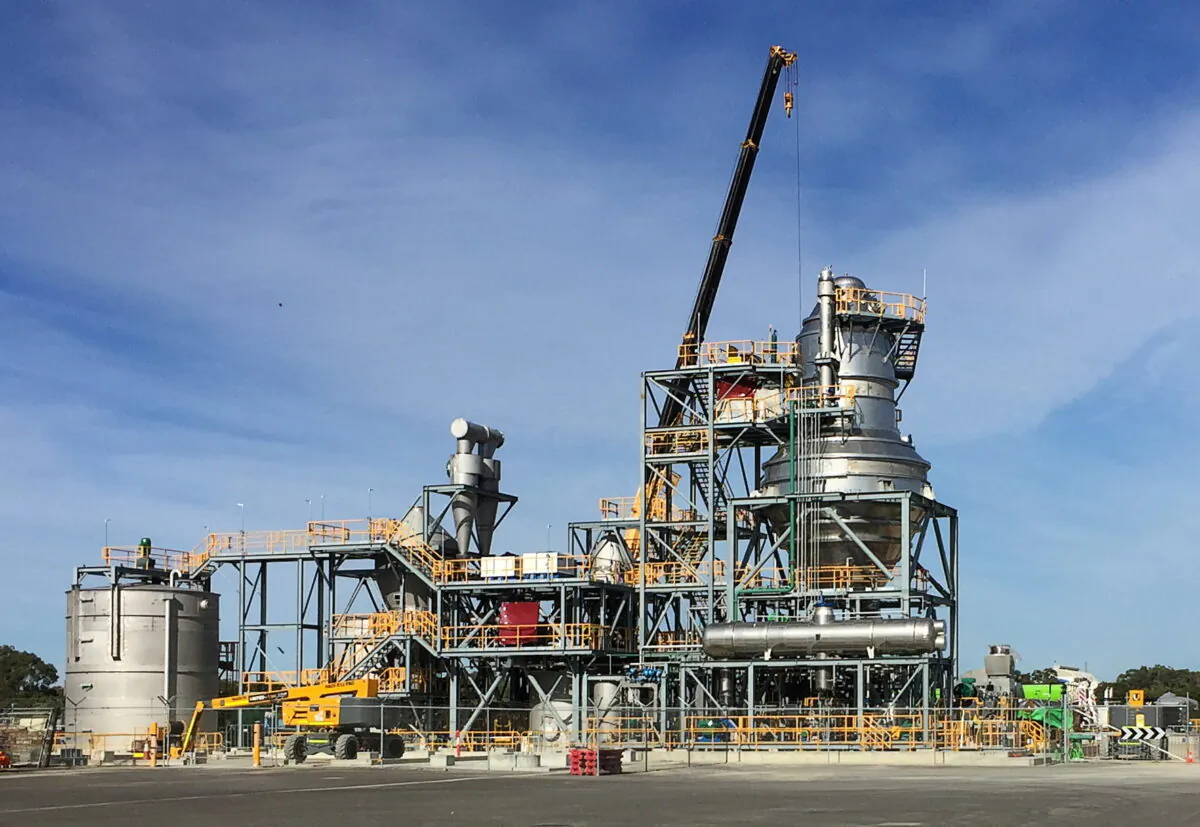 A view of a new nickel sulphate plant that global miner BHP Group is building at its Nickel West operations at the south of Perth in Australia on Aug. 2, 2019. (Melanie Burton/Reuters)