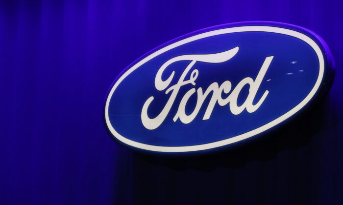  Ford logo is seen at the North American International Auto Show in Detroit, Michigan on Jan. 15, 2019. (Brendan McDermid/Reuters)