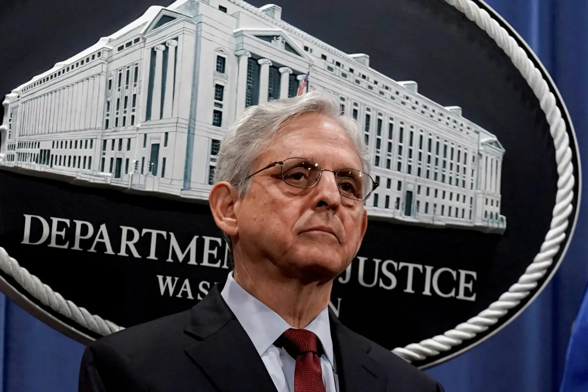 Attorney General Merrick Garland attends a news conference at the Department of Justice in Washington on June 25, 2021. (Ken Cedeno/Reuters)