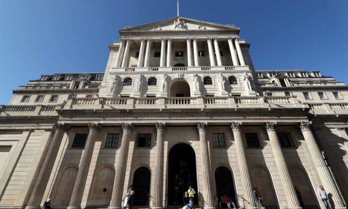 The Bank of England in the City of London, on Sept. 20, 2019. (Yui Mok/PA)