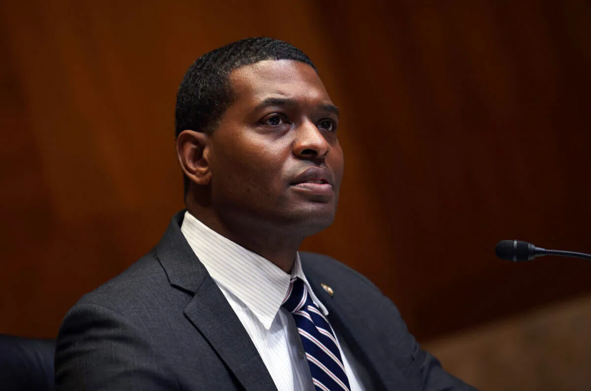 Environmental Protection Agency (EPA) Administrator Michael Regan testifies to Congress at the Capitol in Washington, on June 9, 2021. (Kevin Dietsch/Getty Images)