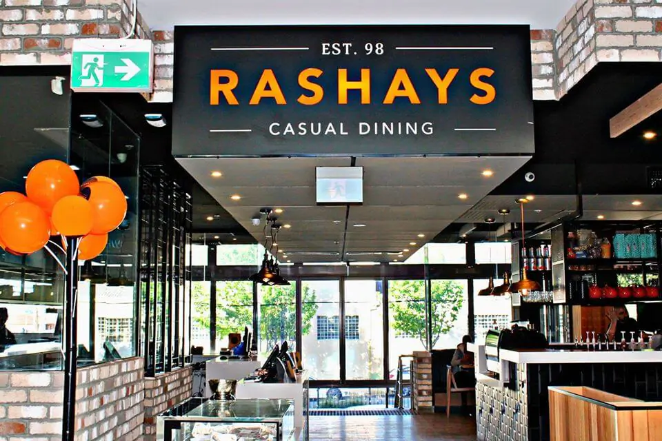 The shopfront of Rashays restaurant chain in Australia. (Supplied)