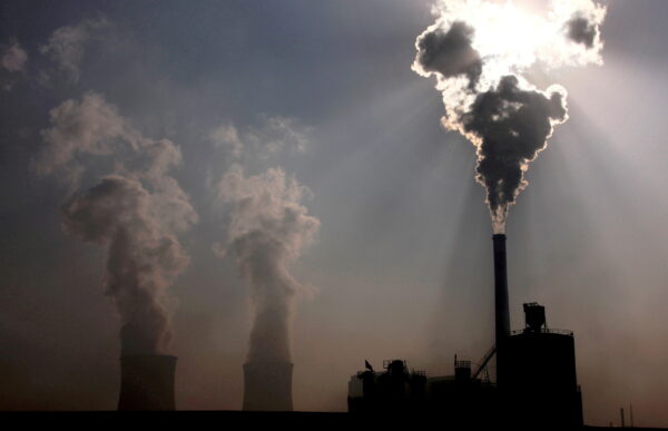A coal-burning power plant