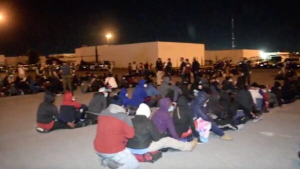 Migrants near US border