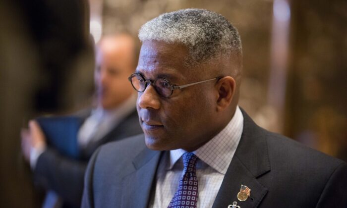 Former Rep. Allen West talks to the media after meeting with Vice President-elect Mike Pence at Trump Tower in New York City on Dec. 5, 2016. (Kevin Hagen/Getty Images)