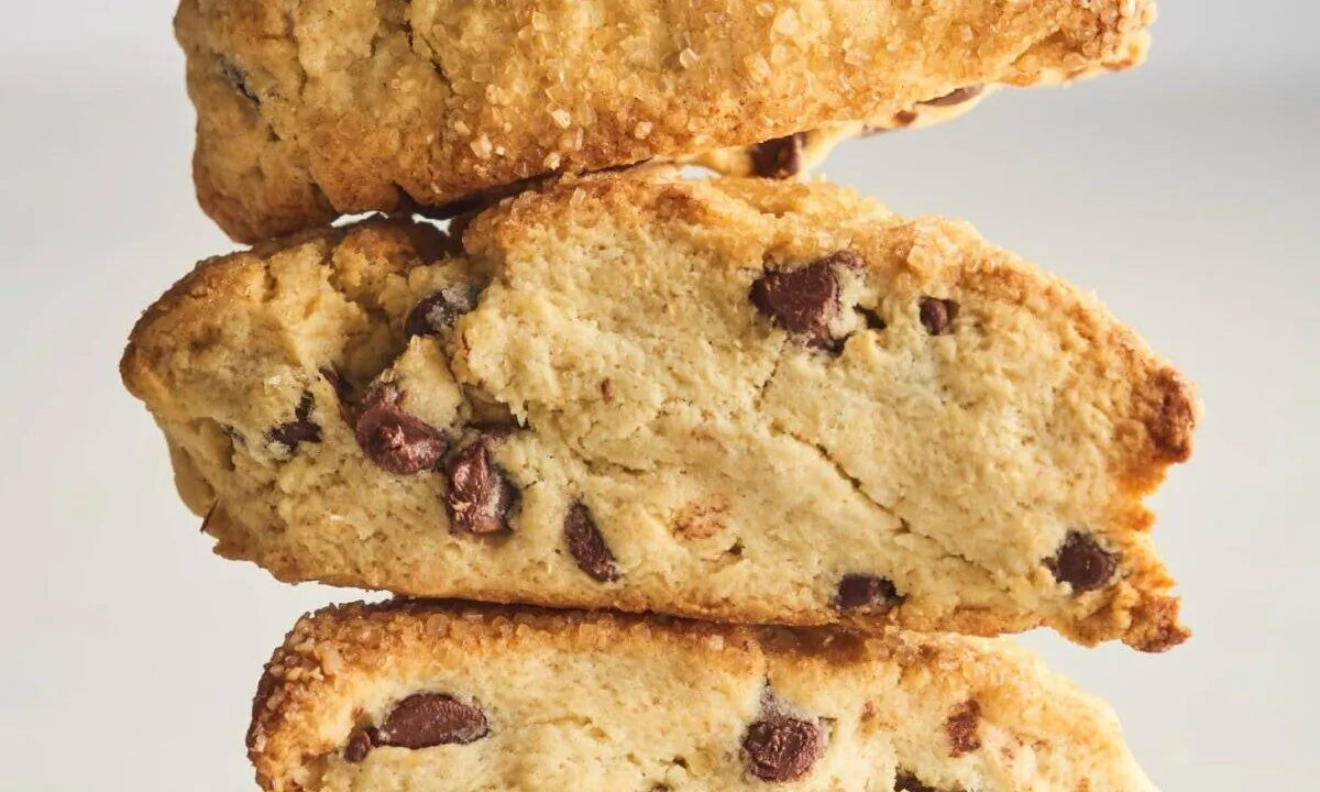 These buttery scones are studded with chocolate morsels that melt in your mouth. (Joe Lingeman/TNS)
