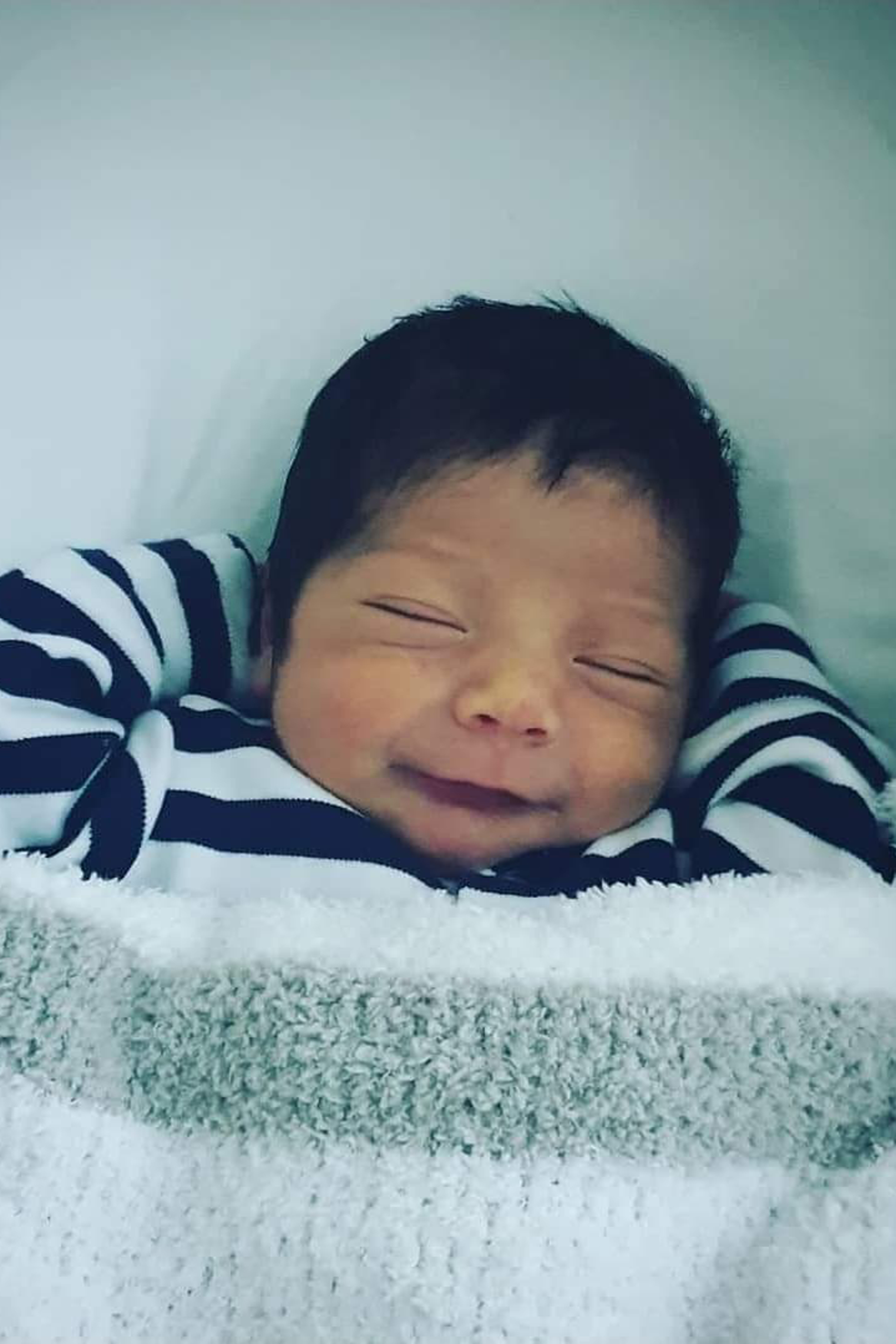 Adorable Baby Boy Born With a Head Full of Stunning Dark Hair Loves a Daily  Blow-Dry