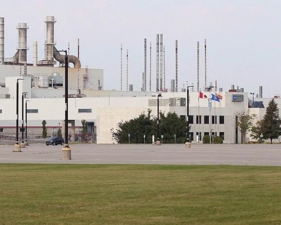 The GM CAMI assembly factory is shown in Ingersoll, Ont., on Sept. 18, 2017. (The Canadian Press/Dave Chidley)