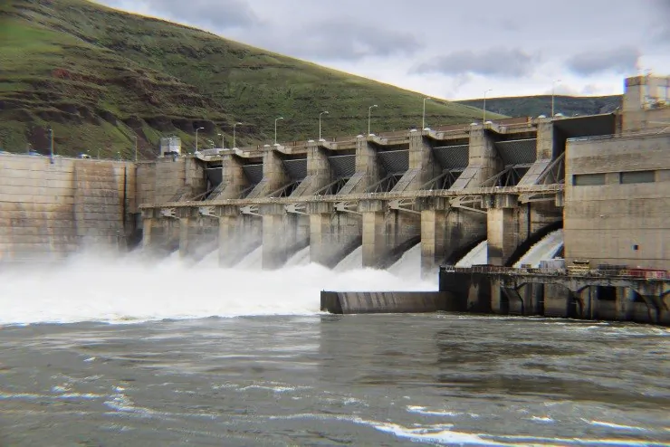 The Lower Granite Dam in Idaho is one of four Snake River dams that could be impacted by Oregon’s legal motion to force operators to spill more water over the top,  rather than allowing it to flow through turbines to generate power. (Stock photo/Idaho Fish and Game)
