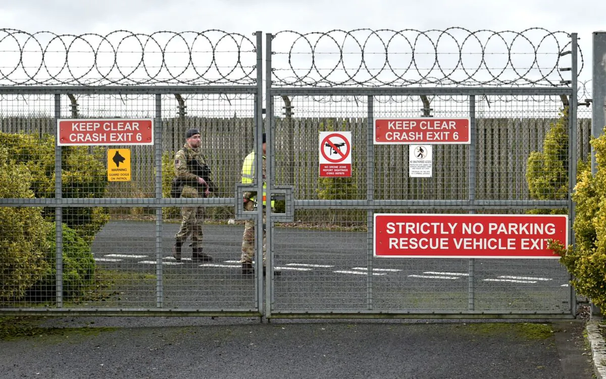 A UK Ministry of Defence site in an unspecified location and undated photo. (PA)