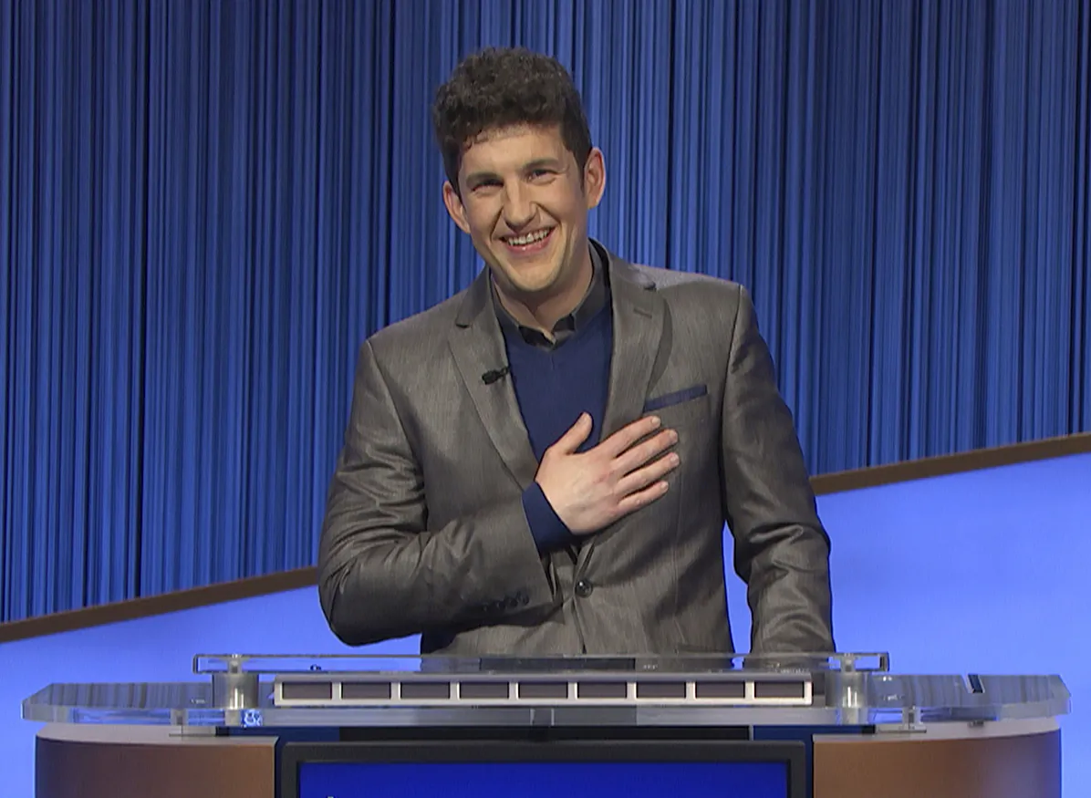 "Jeopardy!" contestant Matt Amodio is seen during a taping of the popular game show. (Jeopardy Productions Inc. via AP)