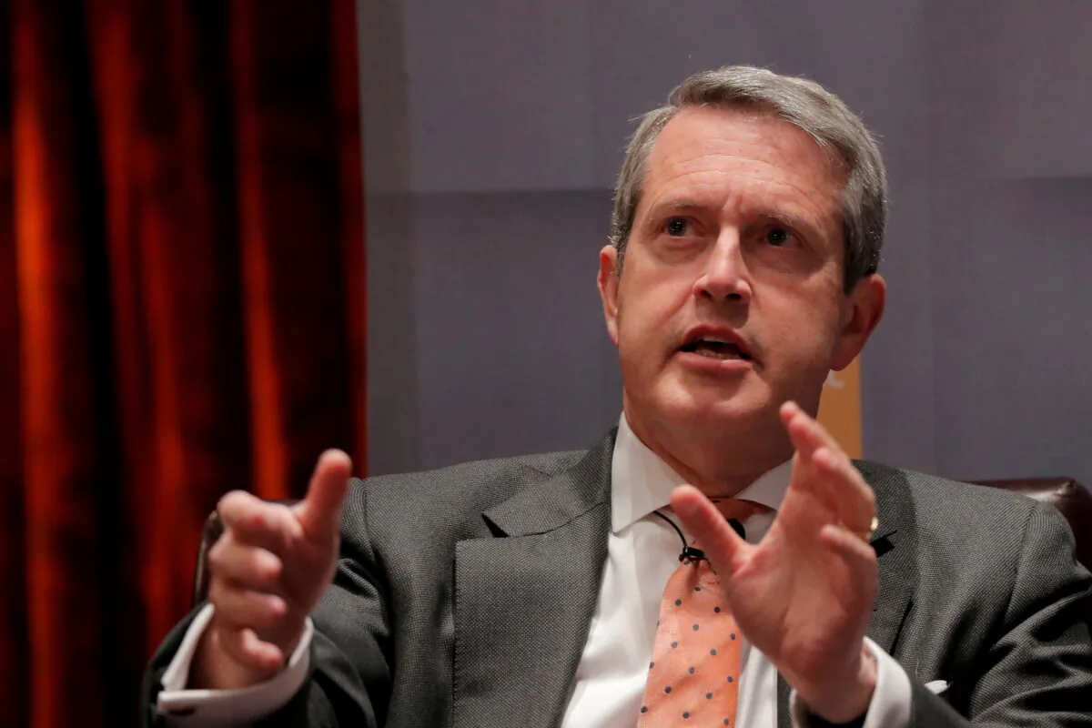 Financial Stability Board chair and Federal Reserve Vice Chairman for Supervision Randal Quarles addresses the Economic Club of New York in New York City, on Oct. 18, 2018. (Brendan McDermid/Reuters)