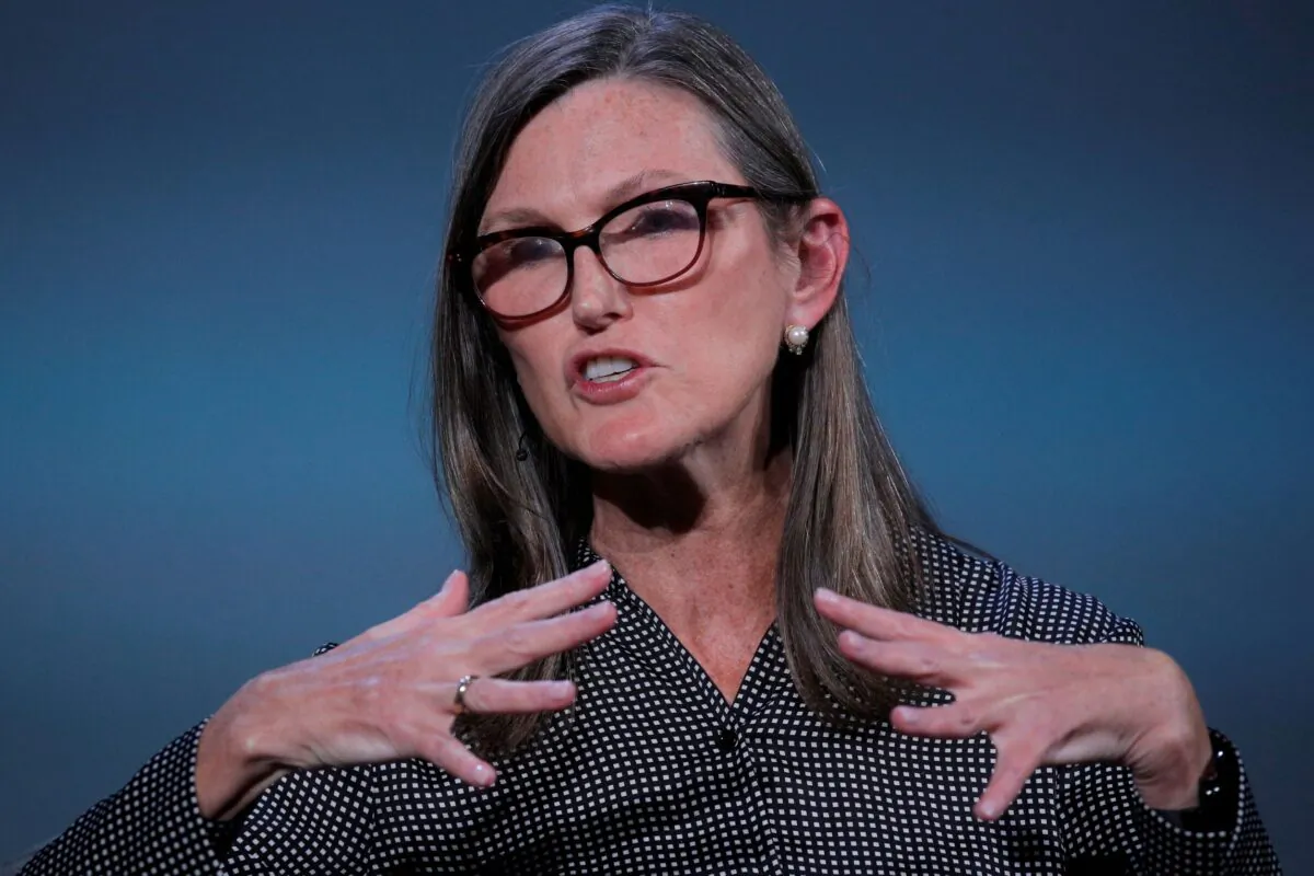 Cathie Wood, founder, and CEO of ARK Investment Management LLC, speaks during the Skybridge Capital SALT New York 2021 conference in New York City, on Sept. 13, 2021. (Brendan McDermid/Reuters)