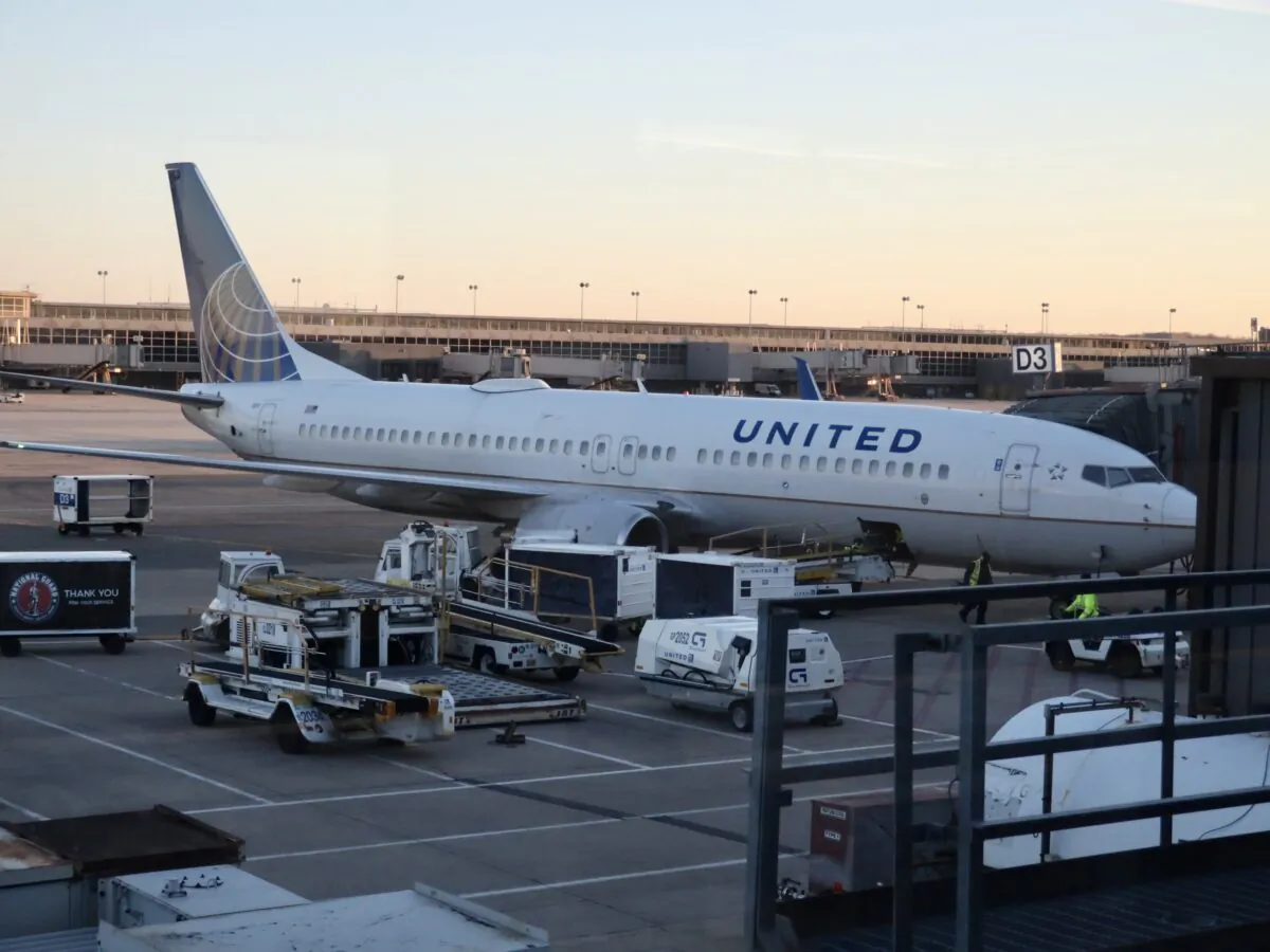 A United Airlines Boeing 737 plane is seen at the gate at Washington's Dulles International Airport in Dulles, Va.,, on March 2, 2021. (Daniel Slim/AFP via Getty Images)