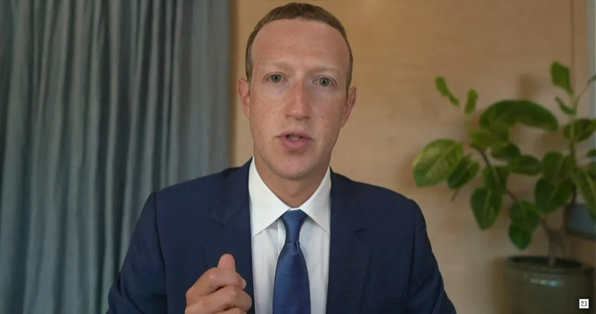 Facebook CEO Mark Zuckerberg testifies remotely via videoconference in this screengrab made from video during a Senate Judiciary Committee hearing on Capitol Hill in Washington on Nov. 17, 2020. (U.S. Senate Judiciary Committee via Reuters)