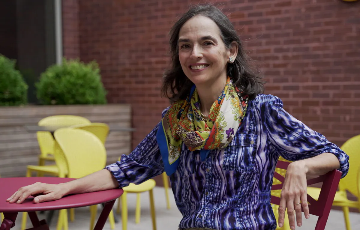 Lenore Skenazy, founder of the Free-Range Kids movement and president of the nonprofit Let Grow, in New York on Sep. 14. (Brendon Fallon/The Epoch Times)