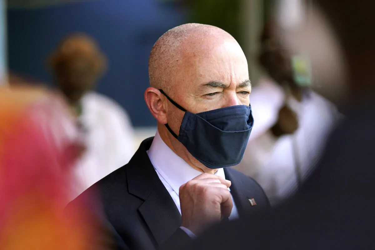 Homeland Security Secretary Alejandro Mayorkas in Miami, Fla., on May 25, 2021. (AP Photo/Lynne Sladky)