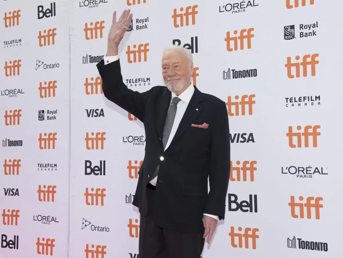 Actor Christopher Plummer poses for photographs on the red carpet for the new movie "Knives Out" at the Toronto International Film Festival in Toronto on Sept. 7, 2019. (The Canadian Press/Nathan Denette)