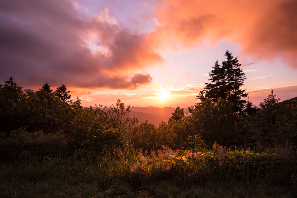 Sunset,At,Great,Smoky,Mountains,National,Park