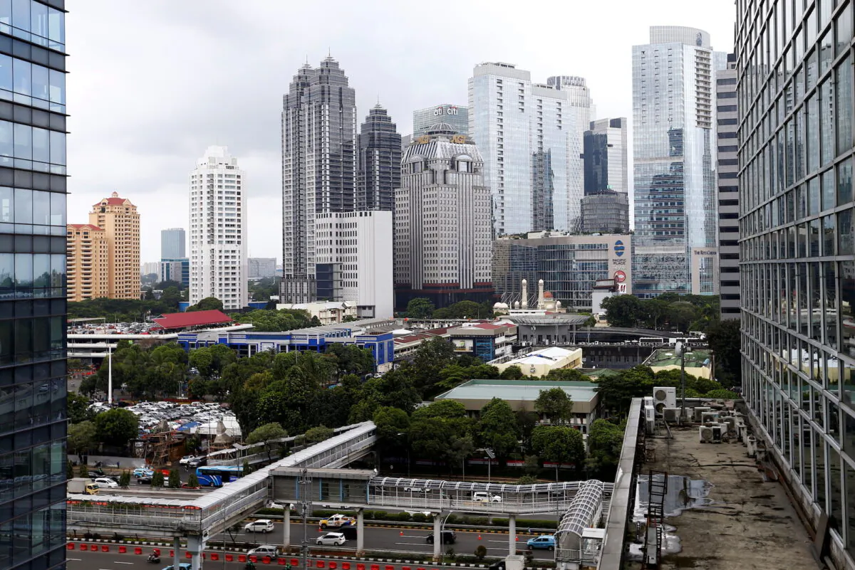 General view of Sudirman Central Business District, following the coronavirus disease outbreak, in Jakarta, Indonesia, on Feb. 5, 2021. (Ajeng Dinar Ulfiana/Reuters)