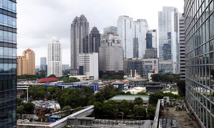 General view of Sudirman Central Business District, following the COVID-19 outbreak, in Jakarta, Indonesia, on Feb. 5, 2021. (Ajeng Dinar Ulfiana/Reuters)