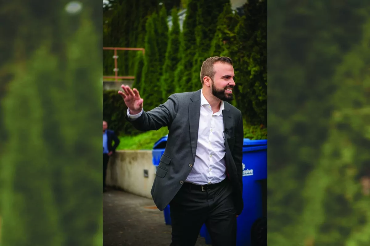 Conservative activist Aaron Gunn launched his leadership bid for the B.C. Liberal Party on Oct. 9, 2021. (Courtesy Aaron Gunn)