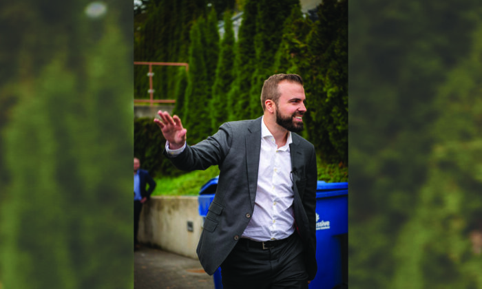 Conservative activist Aaron Gunn launched his leadership bid for the B.C. Liberal Party on Oct. 9, 2021. (Courtesy Aaron Gunn)