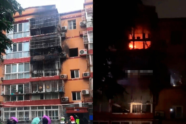  video screenshot shows a household in Tongzhou District, Beijing, who brought a lithium battery into the home to recharge on Sept. 20, 2021.  battery exploded and caught fire, killing all five family members. (Shawn Lin/  Pezou)