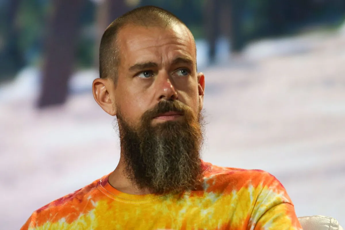 Jack Dorsey, CEO of Twitter and co-founder and CEO of Square, attends the crypto-currency conference Bitcoin 2021 Convention at the Mana Convention Center in Miami, Fla., on June 4, 2021. (Marco Bello/AFP via Getty Images)