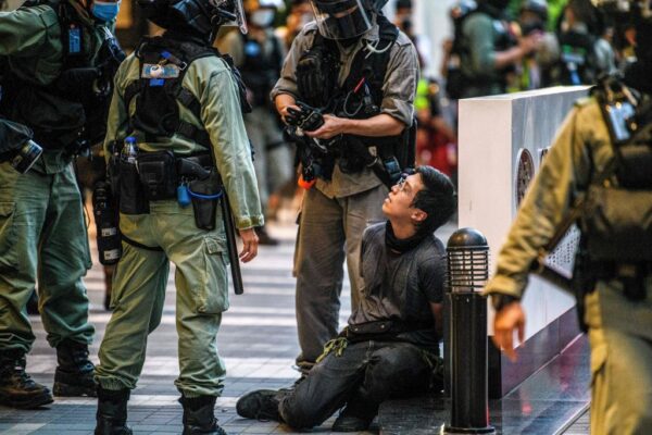Hong Kong protester detained