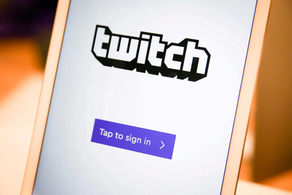 A twitch sign-in screen is seen at the offices of Twitch Interactive Inc., in San Francisco, Calif., on March 6, 2017. (Elijah Nouvelage/Reuters)