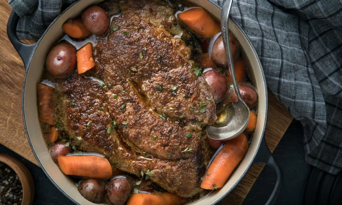 Whichever meat or method you choose, a long-braised pot roast will warm you up on a chilly night. (JD Spears/shutterstock)