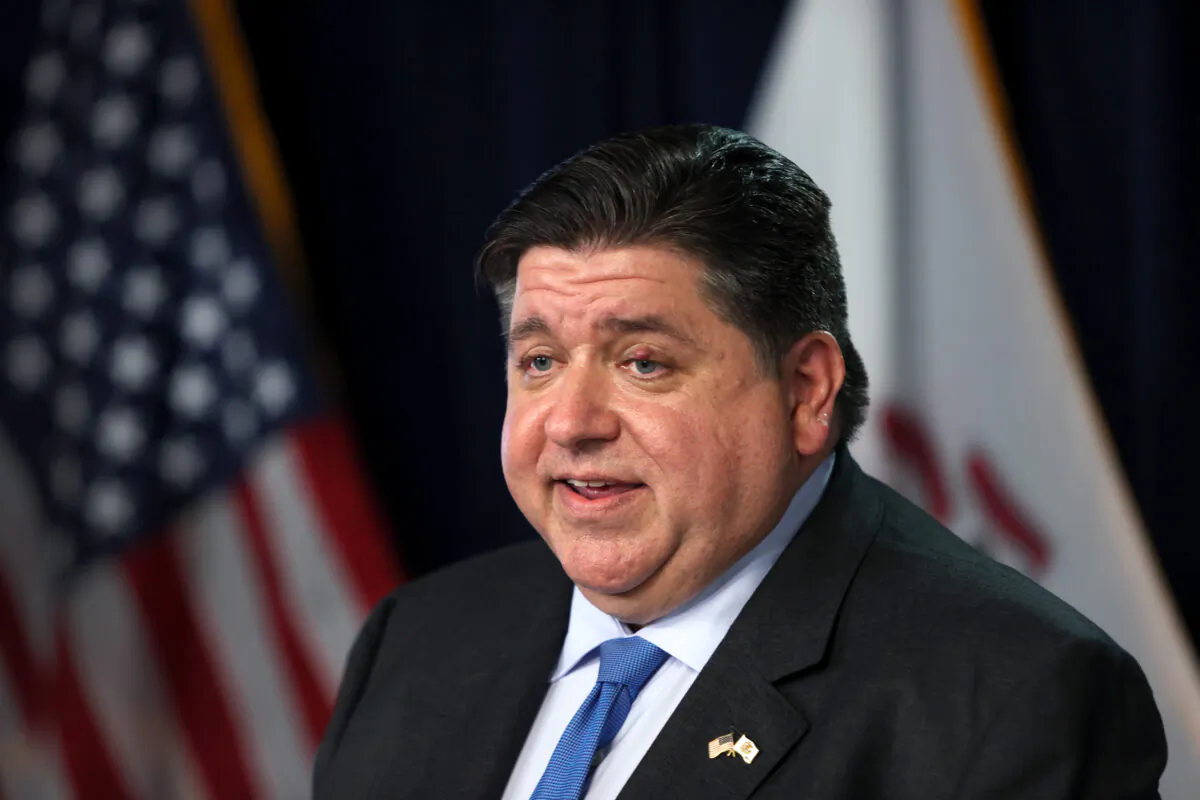 Illinois Gov. J.B. Pritzker speaks in Chicago, Ill., on Aug. 4, 2021. (Scott Olson/Getty Images)