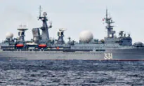 China, Russia Navy Ships Jointly Sail Through Japan Strait