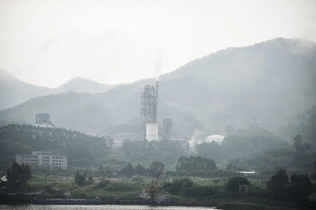 A factory in Datangzhen, Guangdong Province, China, on Sept. 9, 2017. (Fred Dufour/AFP via Getty Images)