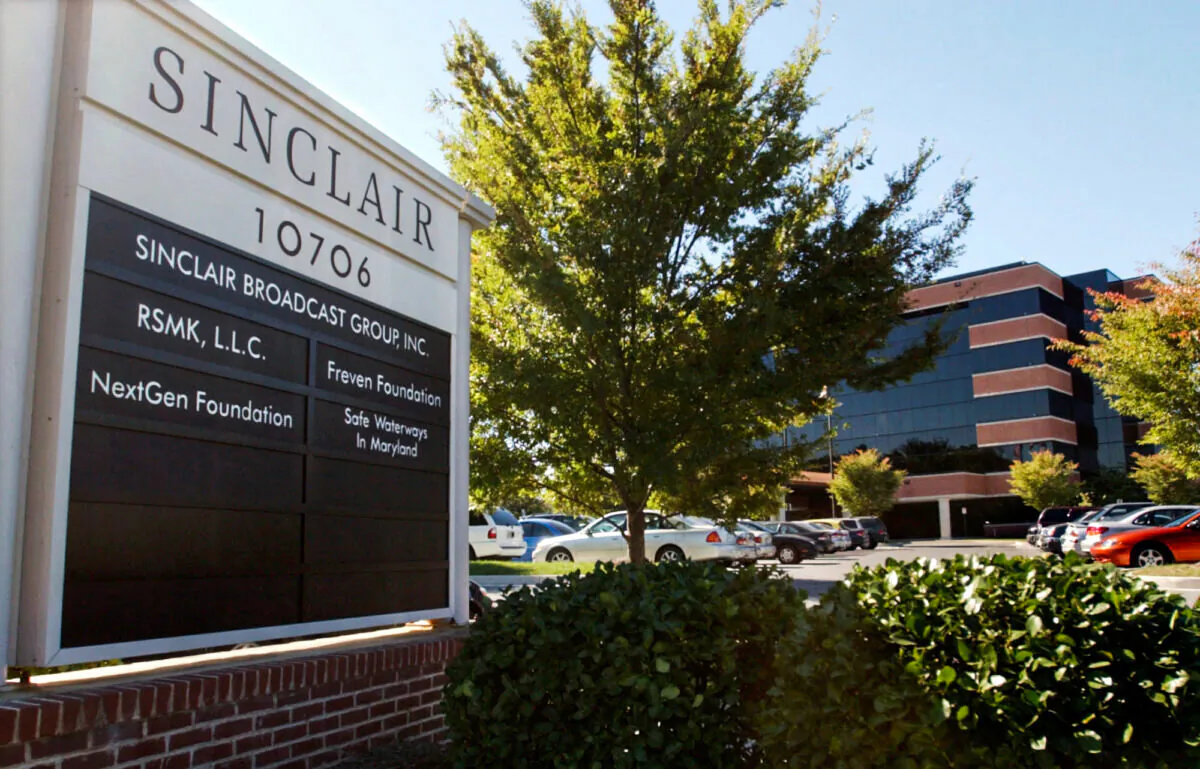 Sinclair Broadcast Group, Inc.'s headquarters stands in Hunt Valley, Md., on Oct. 12, 2004. (Steve Ruark/AP Photo)