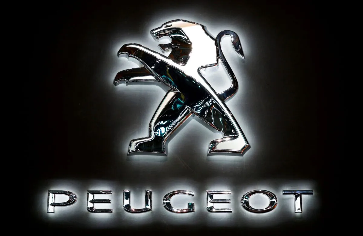 The logo of French car manufacturer Peugeot is seen at Brussels Motor Show, Belgium on Jan. 9, 2020. (Francois Lenoir/Reuters)