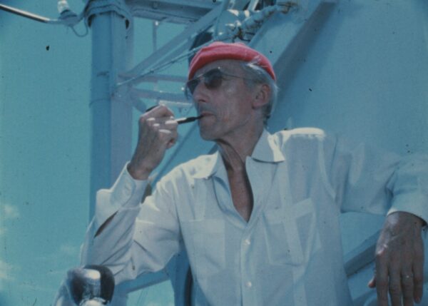 Cousteau with pipe