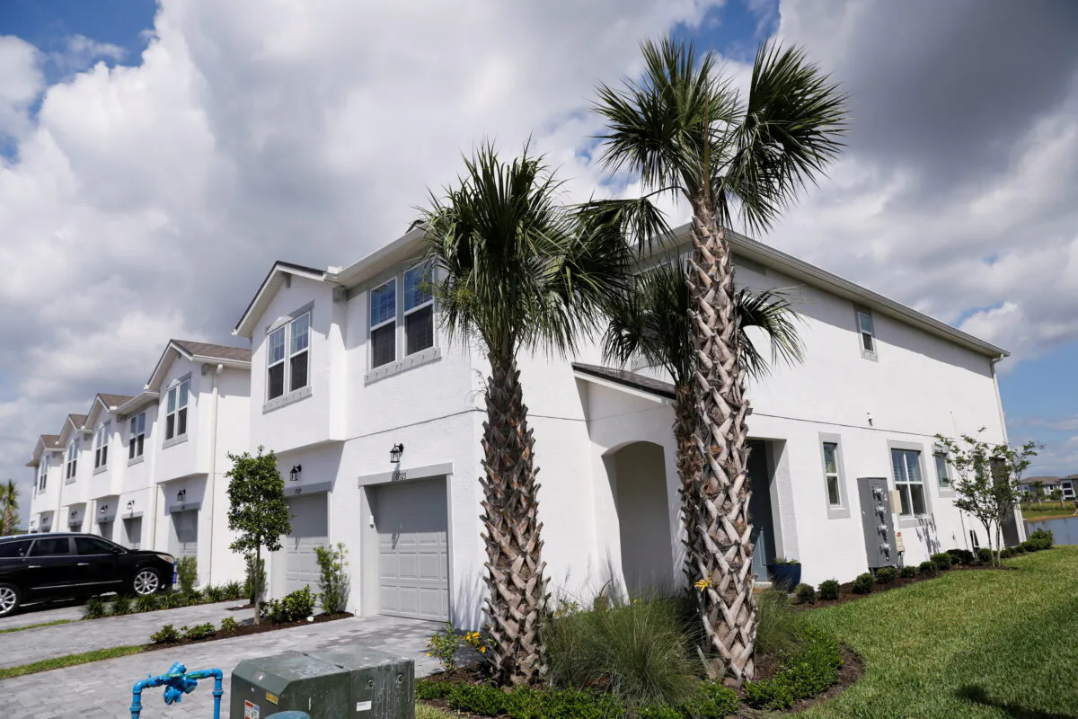 New townhomes are seen in a subdivision with other nearby homes that are under construction in Tampa, Fla., on May 5, 2021.  (Octavio Jones/Reuters)